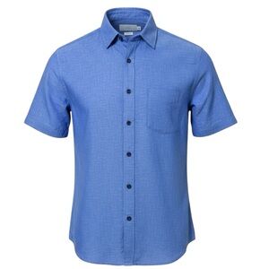 🧊 Onia Men’s Linen Blend Shirt | Size S | Blue Button-Up‎ Summer Weapon